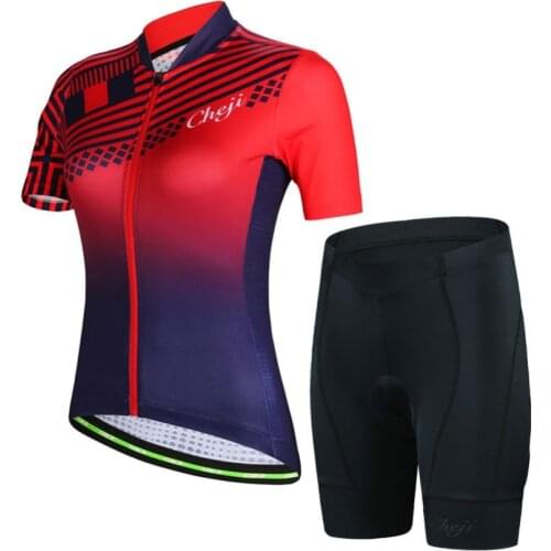 Women Cycling Jersey Set MTB Bike Tops Breathable Quick Dry Short Sleeve Ladies Cycling Wear Pro Team Clothing Ciclismo