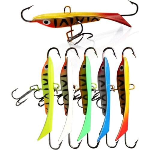 1PCS Winter Ice Fishing Lure Ice Jig 6cm 9g Sinking Lead Head Hook Hard Bait VIB Wobbler Jigging Fishing Tackle Carp Pike Perch