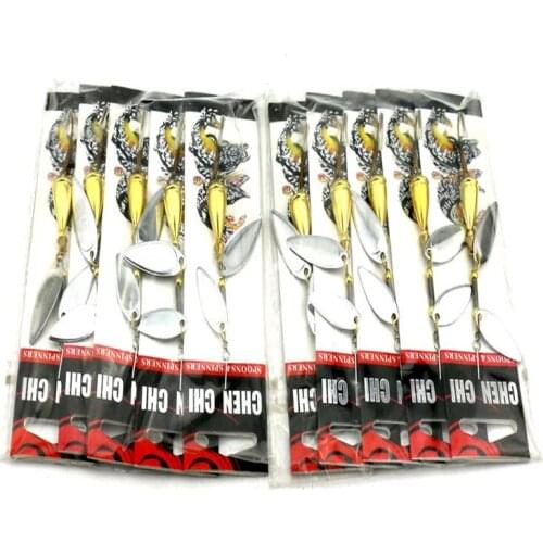 10pcs/lot Fishing Lures13.5g rotary compound bait set wholesale brand lures Hot Hot Tin sequins