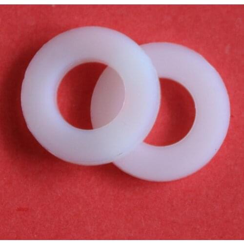 10pcs M3-M10 PVDF polyvinylidene fluoride flat washer plastic insulated high temperature corrosion resistance gasket white color