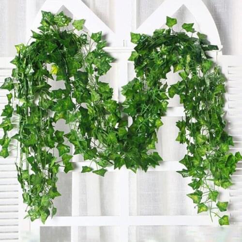 12 vine Wedding Decoration Artificial Green Eucalyptus Vines Rattan artificial Fake Plants Ivy Wreath Wall Decor Vertical Garden