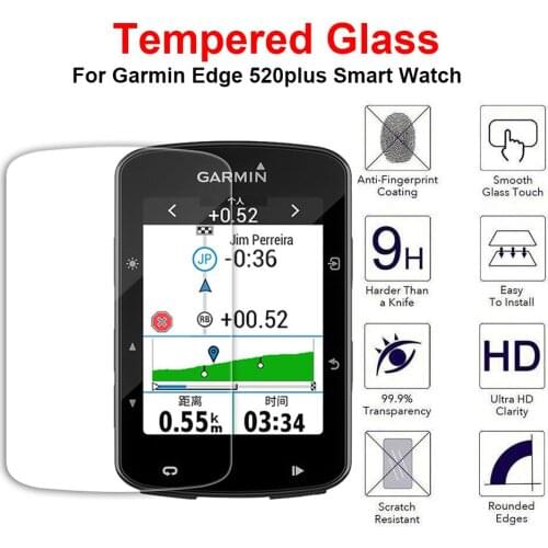 2Pcs/lot 9H 2.5D Premium Tempered Glass Film for Garmin Edge 520 Plus Screen Protector Explosion-Proof Clear Protective Film