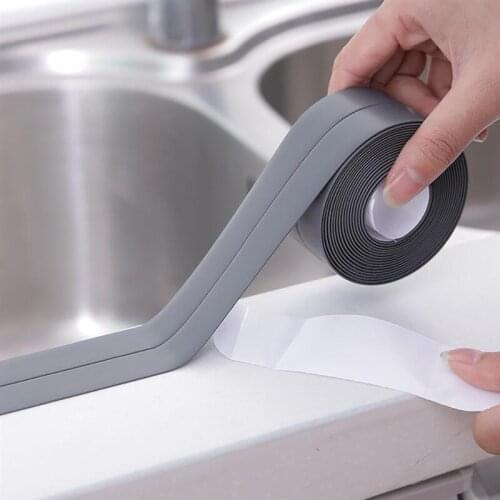 3.8 * 320cm self-adhesive kitchen ceramics sticker waterproof and moisture-proof PVC sticker bathroom corner line sink sticker