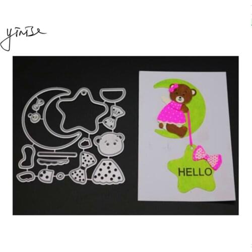 Scrapbook BEAR STAR Metal Cutting Dies For Scrapbooking Stencils DIY Album Cards Decoration Embossing Folder CRAFT Die CUT Cuts