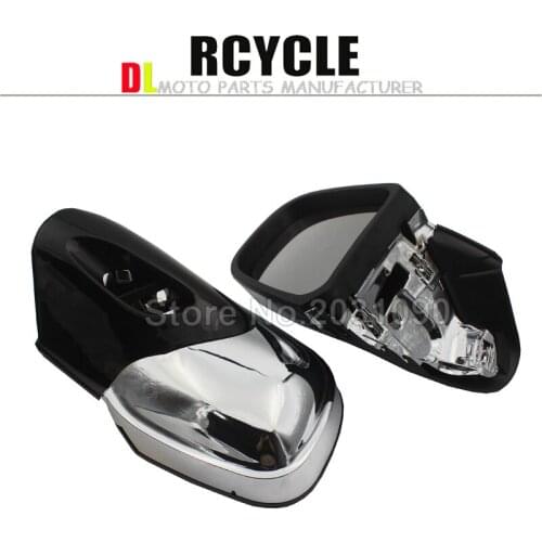 Black and Chrome motorcycle rearview mirrors suitable For BMW K 1200 K1200LT K1200M 99-08