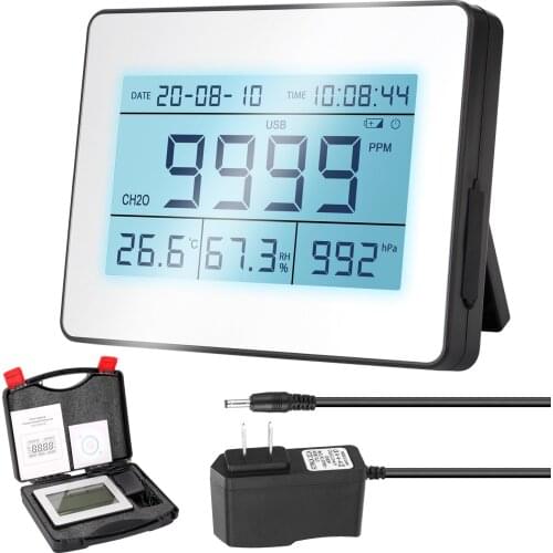 LCD Data Logging Formaldehyde Detector with Formaldehyde Concentration Air Temperature Humidity Barometric Pressure Detection