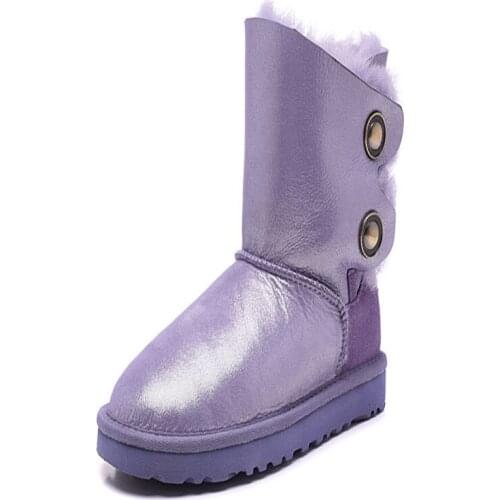 "Women 'S sheep fur boots waterproof integrated flat warm boots new tube waterproof boots casual and comfortable warm in winter