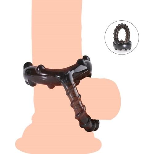 Erotic Sex Toy For Men Penis Sleeve Ring Reusable Condom Delay Ejaculation Penis Enlargement Condom Ring Adult Masturbator