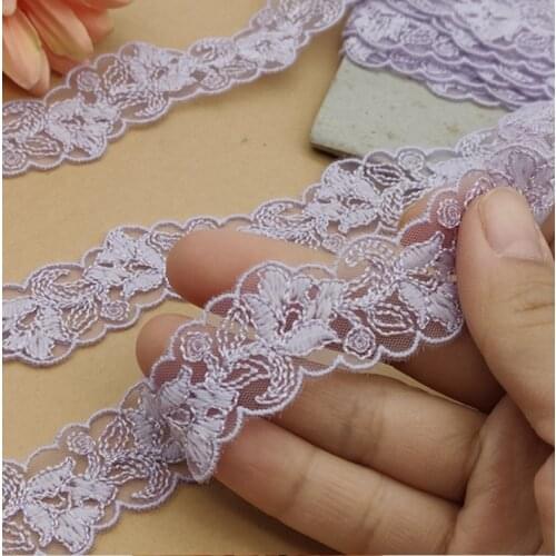 Hot Sale 5 Meters Pretty High Quality Unique Design Embroidered Water Soluble Sewing Daisy Windmill Style Sewing Lace Trims