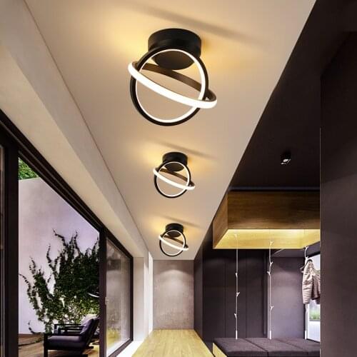 Creativity Ceiling Lights Black/White Modern Ceiling Lamp For Living Room Bedroom Aisle Balcony Corridor Shop lamparas de techo