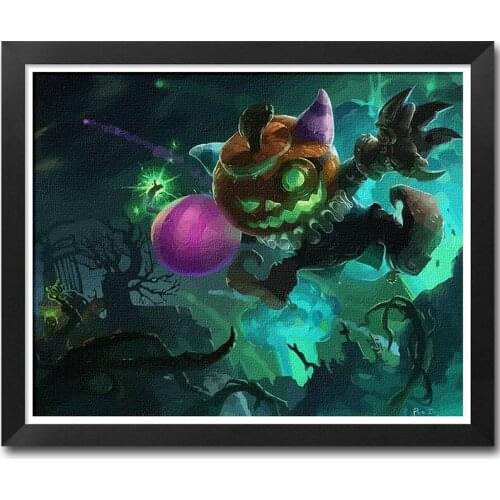 MaHuaf-A1351 LOL Game Artwork painting by numbers on canvas DIY oil hand-painted framed wall picture for living room home decor