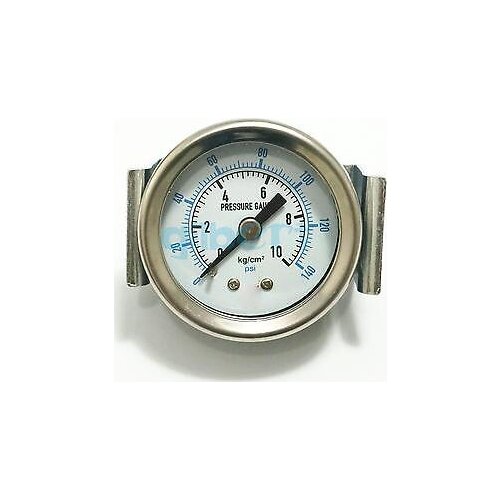 40mm Face 0-140 PSI Air Compressor Pressure Gauge Axial Mount With Bracket G1/8"