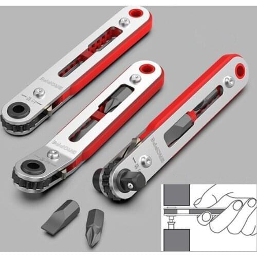 3 Choices Mini Magnetic Ratchet Wrench 1/4" Hex Shank Screwdriver Handle For Narrow Space DIY Hand Tools Set