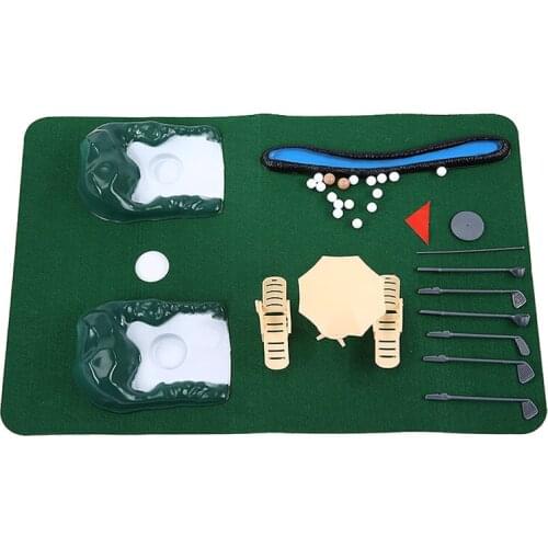 Indoor Mini Golf Game Toys Set Golfing Man Design Games Club Head Random Color Office Gaming For Children Gift