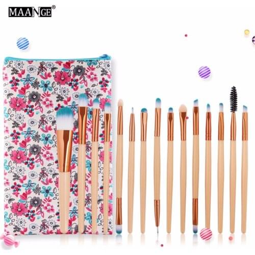 15pcs Pro Makeup Brushes Set Powder Foundation Eye Shadow Eyebrow Lip Concealer Highlight Make Up Brush Beauty Cosmetic Tool Kit