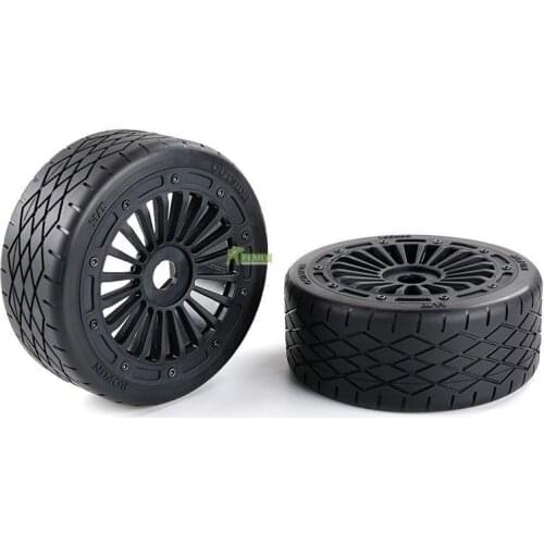 Rubber on-Road Tire Assembly Set Fit for 1/5 Scale Rovan ROFUN F5 MCD XS-5 RR5 RC CAR PARTS