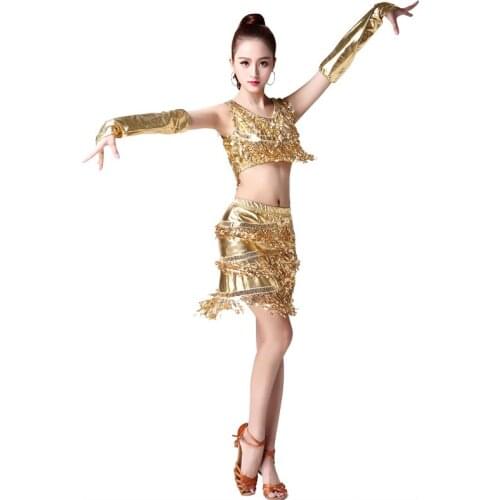 New! Adult Latin Tassel Practice Stage Dance Performance Costume Latin Skirt Sleeveless Latin Cha Cha Samba Rumba Dance Costumes