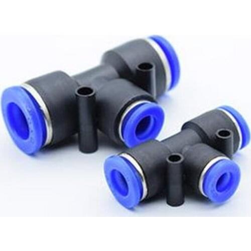 Pneumatic Quick Plug Quick Tracheal Connector T-type Three-way Variable Diameter Full PEG16-12 12-10 10-8 8-6 6-4