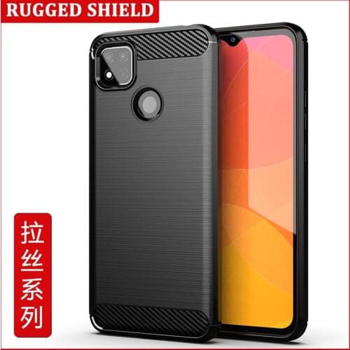For Redmi 9C Carbon fiber Cover Phone Case Bumper Case Full Protection Shockproof Bumper for Xiaomi Redmi 9C