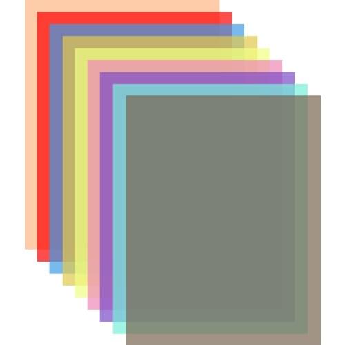 30*21cm Transparent Gel Lighting Filter 9*2 Color/set Overlays Tinted Correction Light Filters for Studio Flash Strobe DJ Light