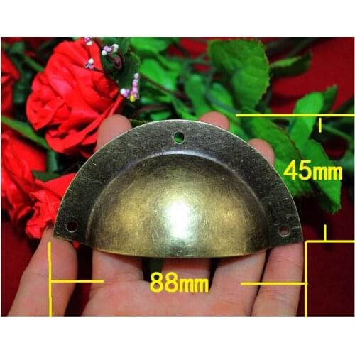 Retro Vintage Kitchen Drawer Cabinet Door Flower Handle Furniture Knobs Hardware Cupboard Antique Metal Shell Pull Handles,1PC