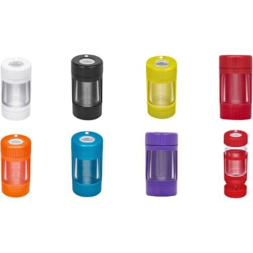 Storage Tank Vacuum Moisture-proof Airtight Jar Weed Storage Tobacco Grinder Led Glow Jar with Pipe Smoking Accessories Gift