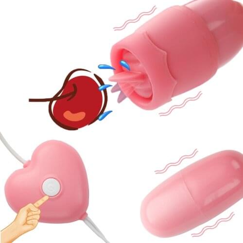 Tongue Vibrators 12 Modes USB Power Vibrating Egg G-Spot Massage Oral Licking Clitoris Stimulator Sex Toys For Woman