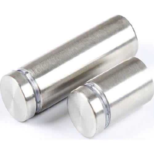 Wkooa 16 x 70mm Stainless Steel Glass Standoffs Hardware Advertising Nail Silver