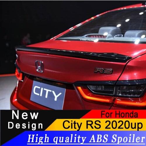 High Quality ABS Rear Wing For Honda City RS New Type 2020 2021 Spoiler Glassy Black Or White