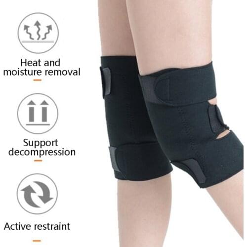 1Pair Self Tourmaline Magnetic Heating Knee Brace Sleeve Adjustable Pad Support Arthritis Brace Protective Belt