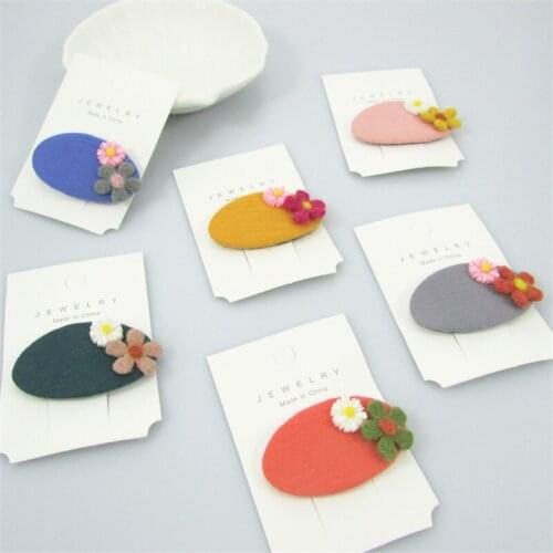 1PC Cute Wool Lace Hair Clips For Children Sweet Cloth Art Hair Grips Barrettes Hair Accessories HeadWear Headdress