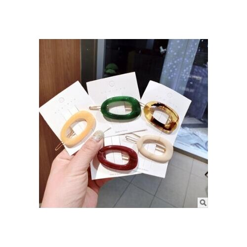 100pcs/lot DIY Multi Resin Geometric Hair Clips Torus Coldness Style Bang Hairpins Styling Tools Accessories HA712