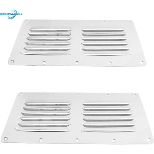 2PCS 304 Stainless Steel Boat Marine Square Air Vent Louver Vent Grille Ventilation Louvered Ventilator Grill Cover Boat Yacht