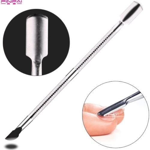 2019 Real Pusher With Nail Polishing. Independent Packing, Double-headed And Stainless Steel Push For Peeling With Polishing