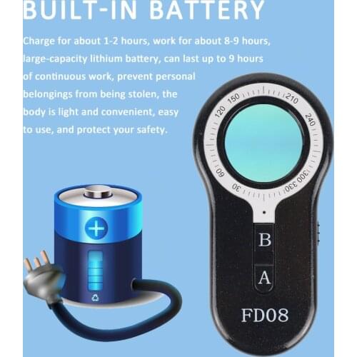 Wireless Anti-Spy Detector Camera FD08 IR Scanner Home Security Device Cameras Finder Privacy Protect with Four IR Light