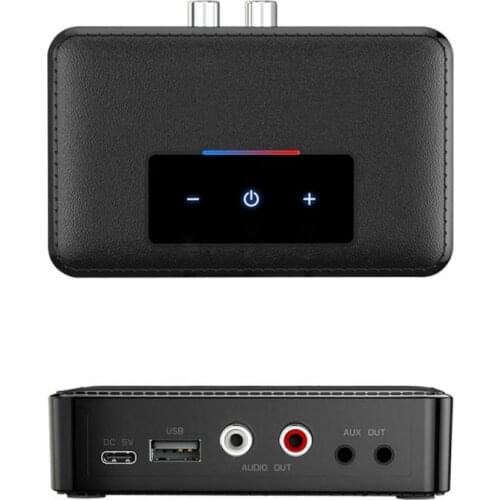 Bluetooth 5.0 Audio Transmitter Receiver Wireless 3.5mm AUX NFC To 2 RCA Audio Adapter Dongle For PC TV Headphone Car Speaker