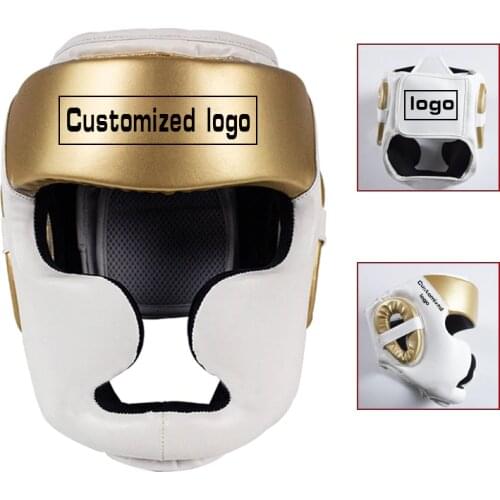 Boxing Head Guard Adult Children Sanda Head Muay Thai Thick Fight Training Full Coverage Taekwondo Head Guard Can Be Customized