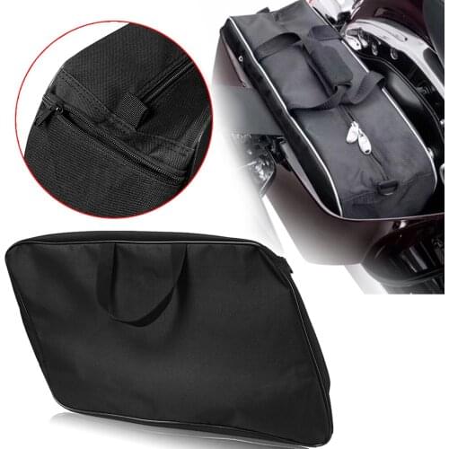 Black Motorbike Travel Saddle Bag Shoulder Straps for Honda GL1500 GL1200