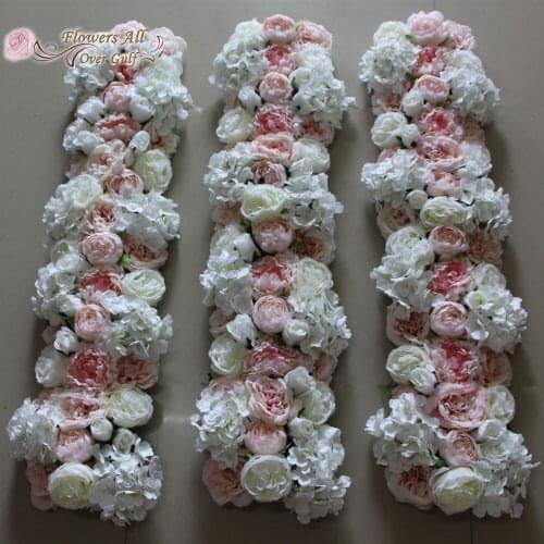 Flowers all over gulf artificial arch flower row silk David Austin rose European Peony for road lead flower 10pcs/lot