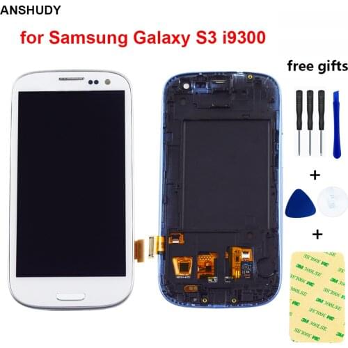 For Samsung Galaxy S3 Neo Lcd Touch Screen Digitizer Assembly Frame For Samsung i9300 Display i9301 i9300i i9308i i9301i