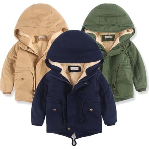 Baby Girl Denim Jacket Plus Fur Warm Toddler Childrens winter girls cotton padded clothes babys thickened cotton padded coat