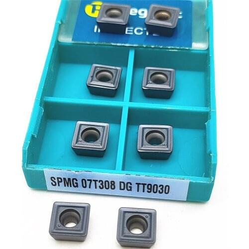 10PCS SPMG07T308 DG TT9030 Indexable Carbide Insert For U Boring Metal Machine Tool Accessories SPMG07T308 DG TT8020