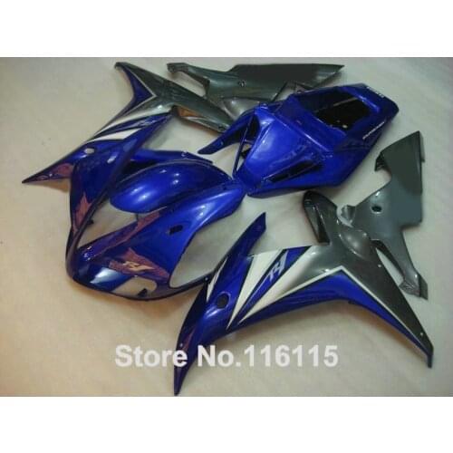 MOTOMARTS ABS full Fairing kit fit for YAMAHA 2002 2003 black blue fairings set Full injection molding YZF R1 02 03 YZ30