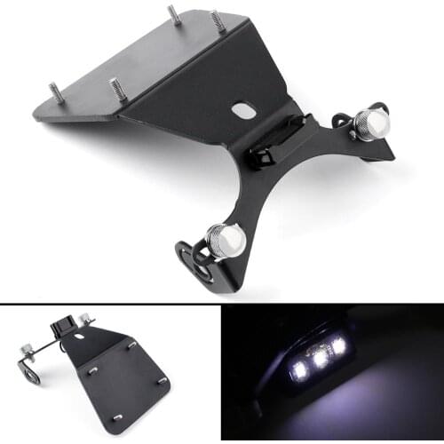 Areyourshop for Yamaha YZF R3 YZF-R25 R25 MT-03 MT-25 MT 25 MT 03 Rear Black License Plate Bracket Motorcycle Aluminium
