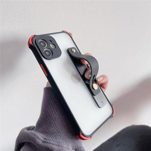 Matte Stand Holder Clear Case For Samsung A52 A72 A32 A51 A71 A11 A21 A31 A42 A12 A10 A20 A30 A70 A50 Shockproof Back Cover Capa