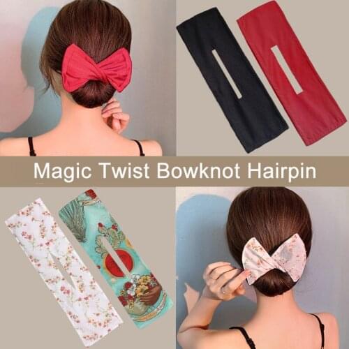 Korean New Magic Twisting Bow Twisting Artifact Hair Claw Barrettes For Women Fashion Girl Headwear Hair Accessories Hairclip
