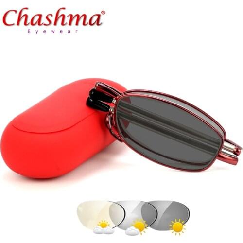 Transition Sunglasses Fold Photochromic Reading glasses Male Hyperopia Reading glasses with Diopter Outdoor Reading glasses
