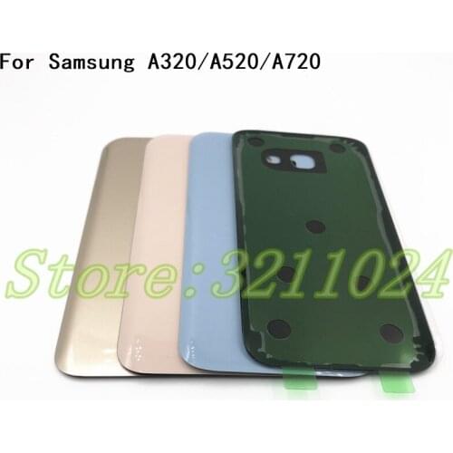 Original Battery Glass Cover Housing Replacement For Samsung Galaxy A3 A5 A7 2017 A320 A520 A720 Back Door With Logo