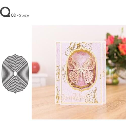 Oval Base Border Cutting Dies Stamps Dies Scrapbooking Mold Cut Handmade Tools DIY Greeting Card Craft Decoration 2021 New Dies