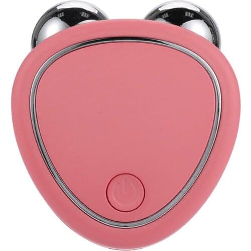 Portable Facial Micro-current Beauty Instrument For Lifting Thinning And Reducing Edema With Double Roller Massager